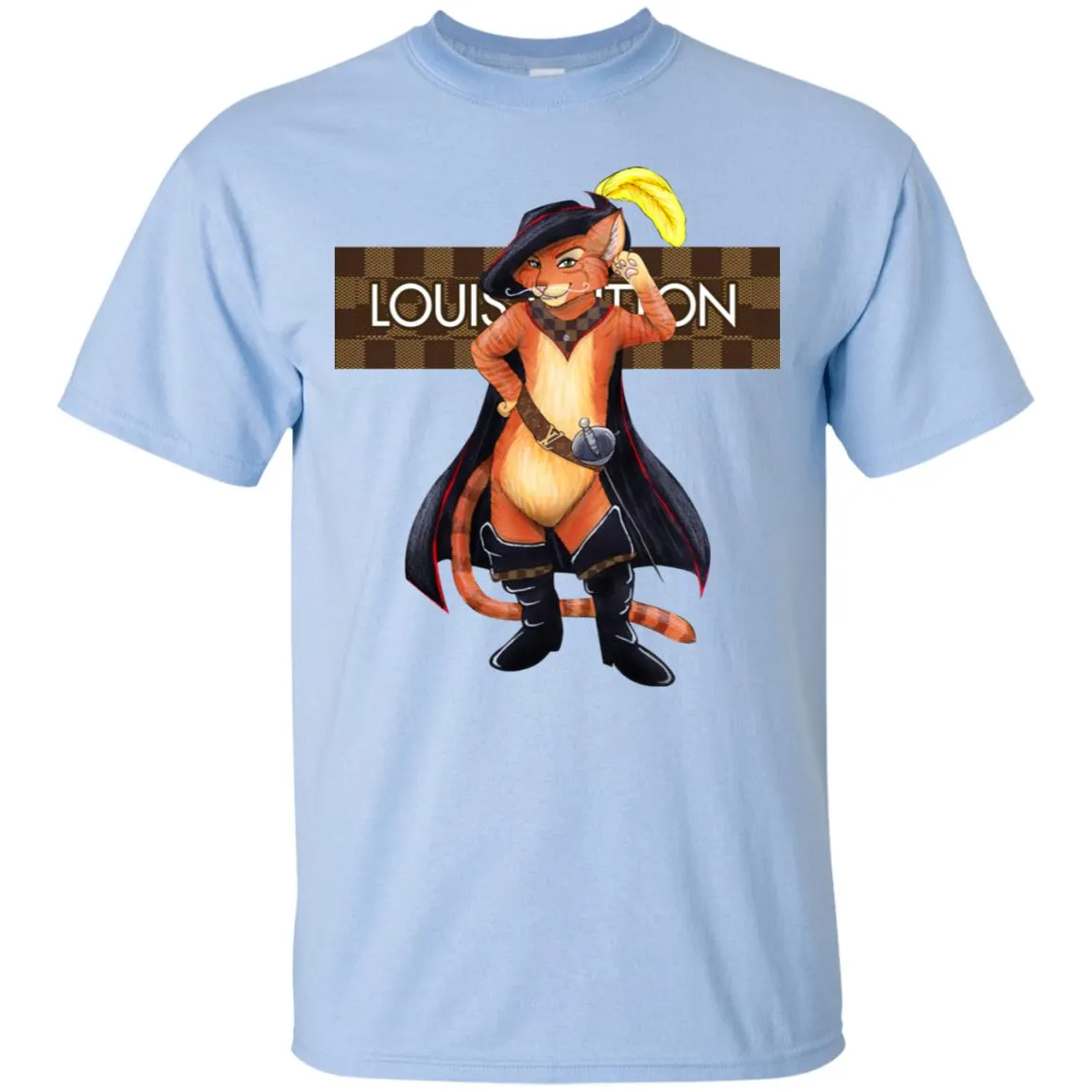 Supreme Puss In Boots T-shirt Men Cotton T-Shirt