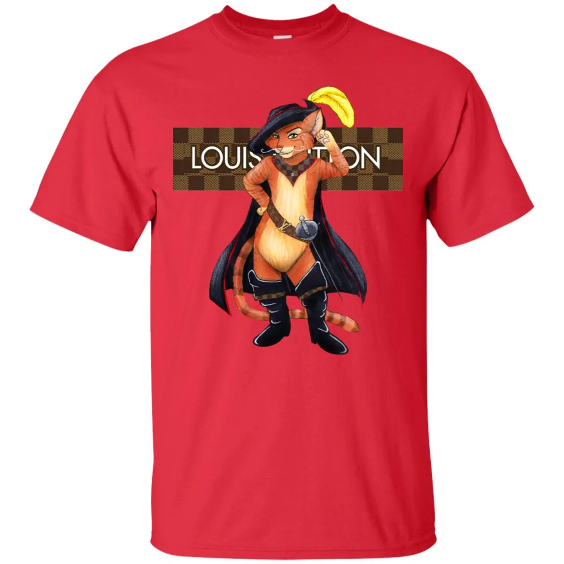 Supreme Puss In Boots T-shirt Men Cotton T-Shirt