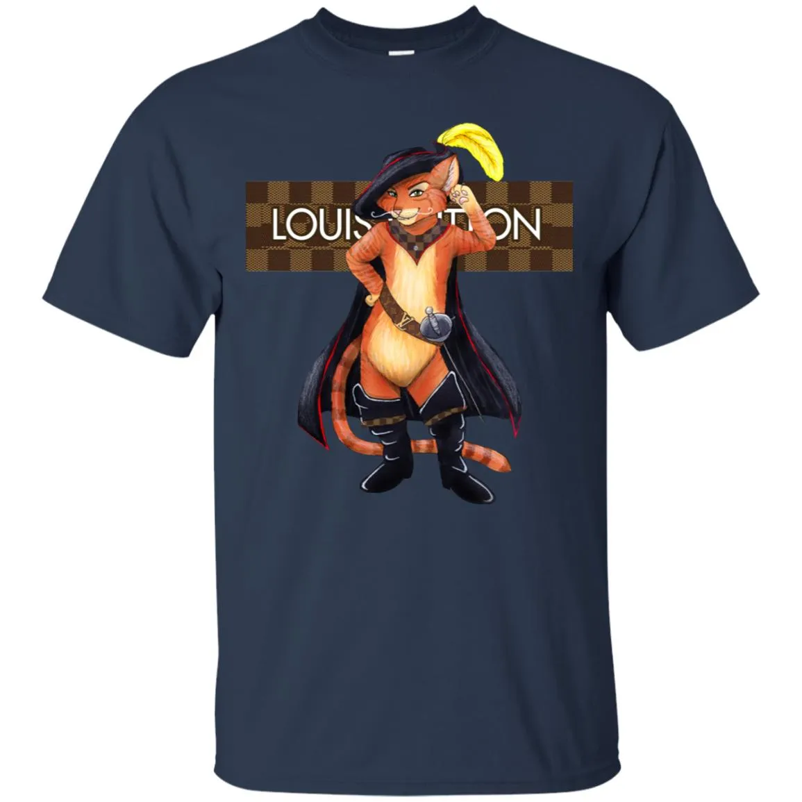 Supreme Puss In Boots T-shirt Men Cotton T-Shirt