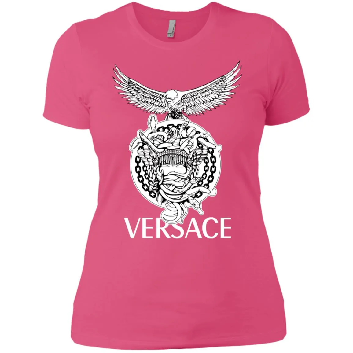 Versace Supervip Logo T-shirt Women Cotton T-Shirt
