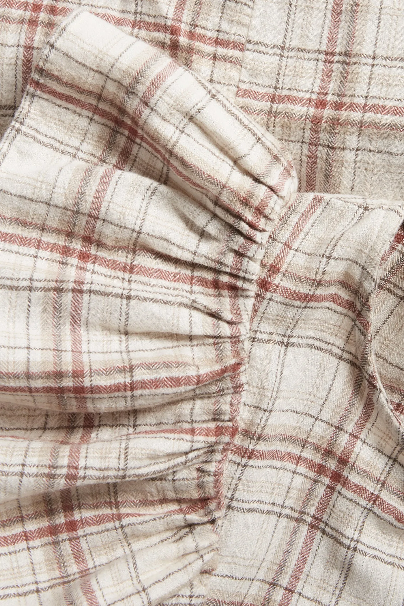 Women's beige checked blouse